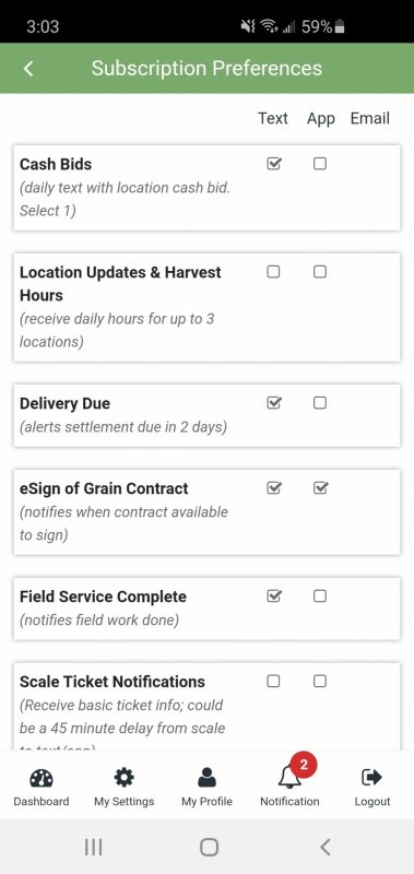 Harvest hours subscription 1